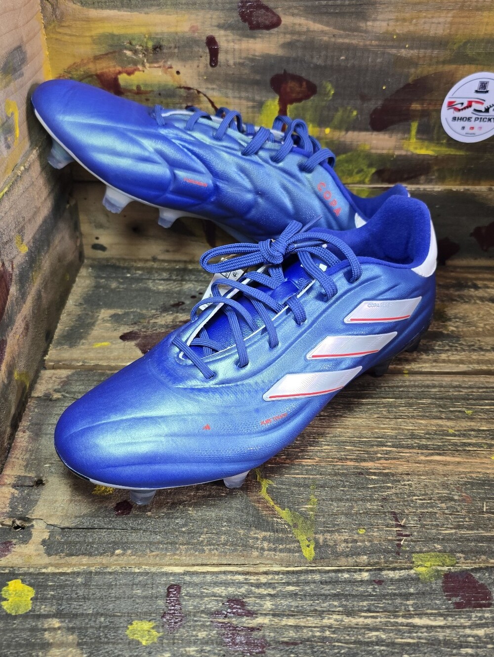 Adidas Copa Pure 2.1 FG Blue‎ White Soccer Cleats IE4894 Men's Size 7 / Wmn's 8